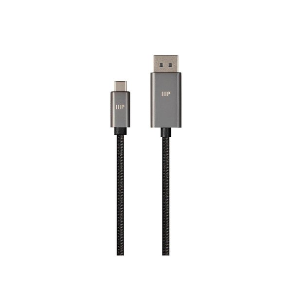 Monoprice Bidirectional USB Type-C to DisplayPort Cable - 4K@60Hz_ Black_ 6ft 39240